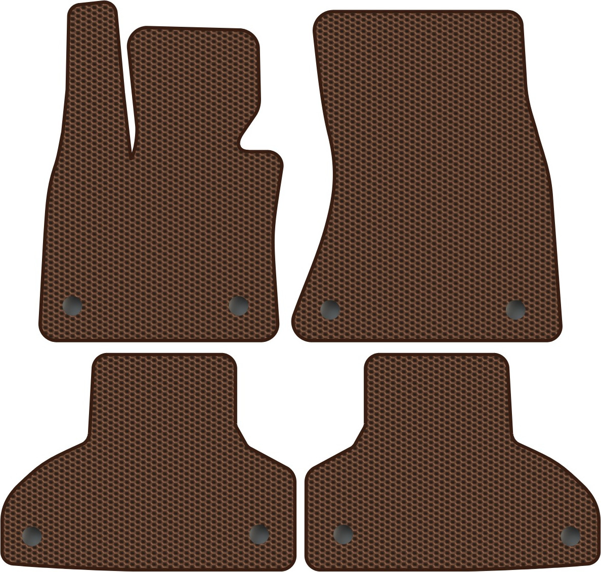 Комплект ковриков для авто Alicosta 0222_1-кор для BMW X5 III SUV гибрид/F15 2013-2018 (EVA соты, коричневый) — фото 1