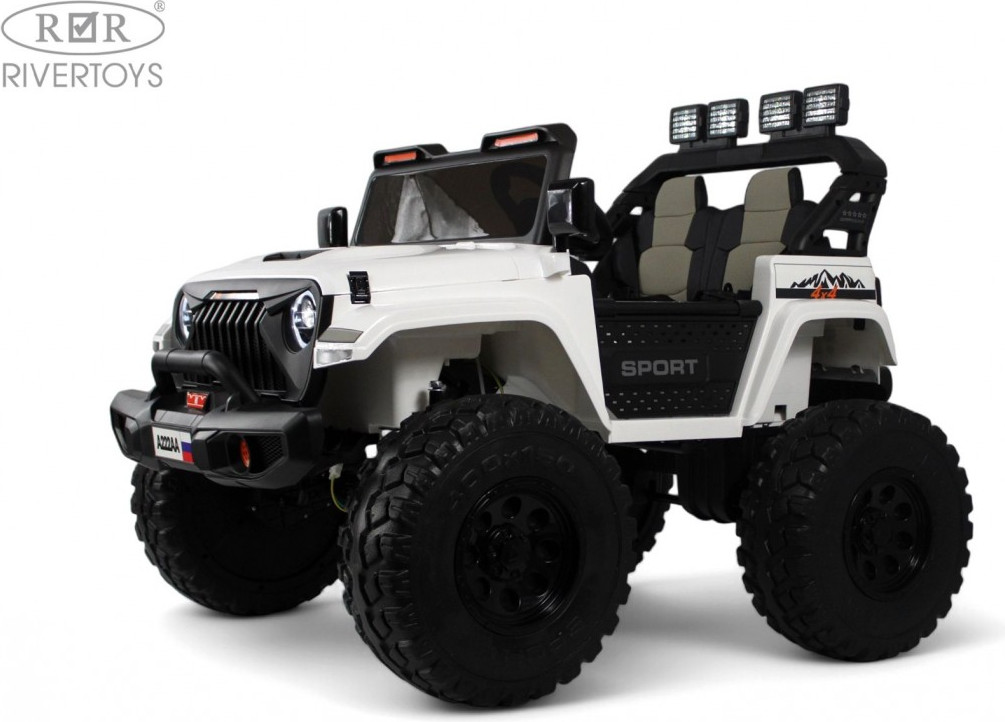 Детский автомобиль RiverToys Jeep / A222AA (белый) — фото 3