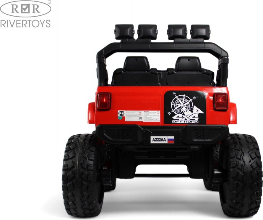 Детский автомобиль RiverToys Jeep / A222AA (красный) — фото 6