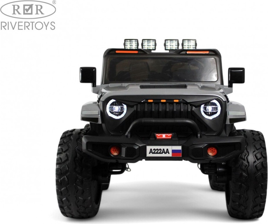 Детский автомобиль RiverToys Jeep / A222AA (серый) — фото 6