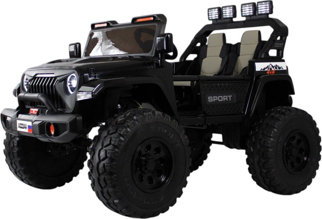 Детский автомобиль RiverToys Jeep / A222AA (черный)