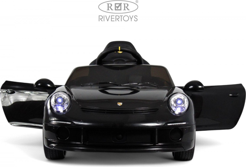 Детский автомобиль RiverToys Porsche 911 Ruf / A444AA (черный) — фото 3