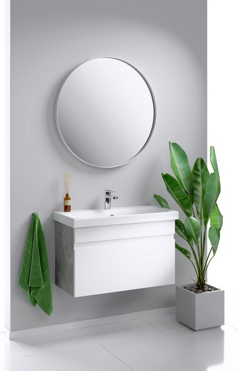 Тумба с умывальником Aqwella Smart SRT0108BS + Moduo 80 Slim (P-UM-MOD80SL/1) — фото 2