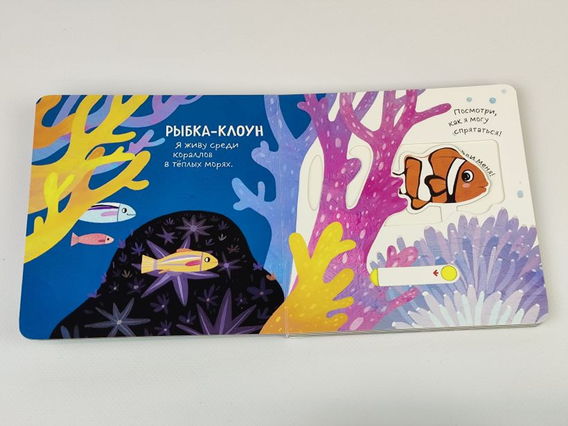 Книжка-панорамка Эксмо Смотрим, играем, запоминаем! В океане, твердая обложка — фото 3