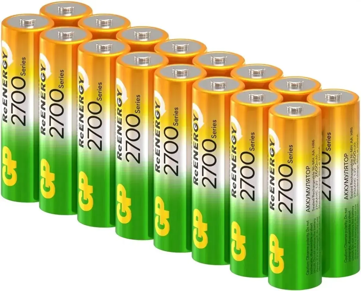Комплект аккумуляторов GP Batteries 270AAHCRGY AA NiMH 2700mAh / GP 270AAHCRGY-B16 (16шт) — фото 3