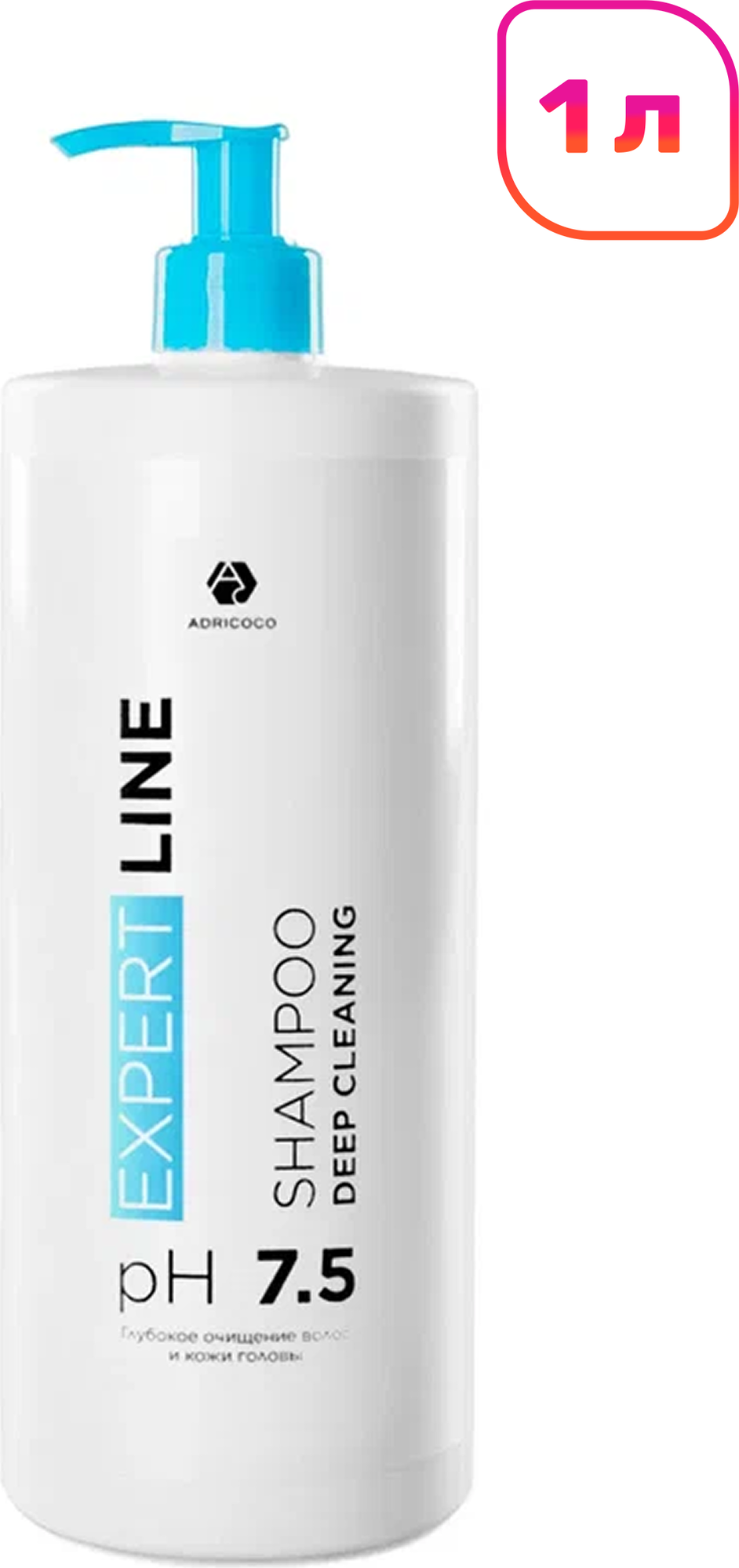 Шампунь для волос Adricoco Expert Line глубокого очищения (1л)