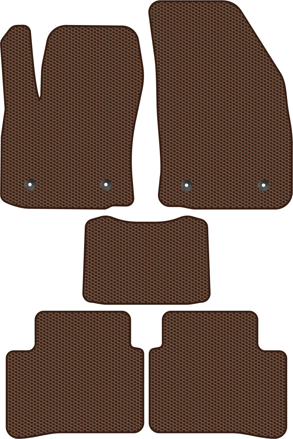 Комплект ковриков для авто Alicosta 1491_1-кор для Geely Tugella FY11 I SUV/HPBA4 2019-н.в. (EVA соты, коричневый) — фото 1