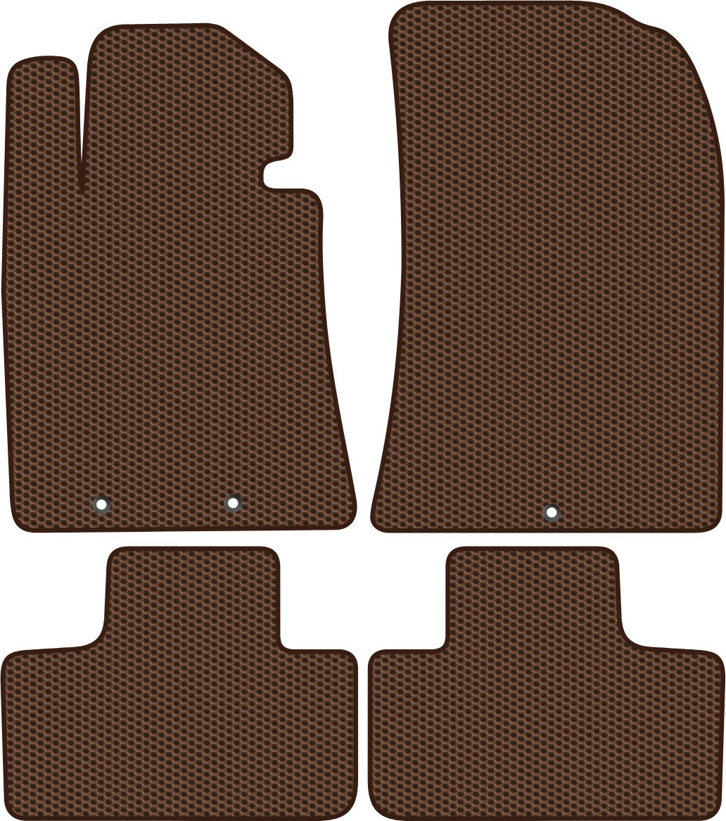 Комплект ковриков для авто Alicosta 2278_1-кор для Hyundai Genesis I купе/BK 2009-2014 (EVA соты, коричневый) — фото 1