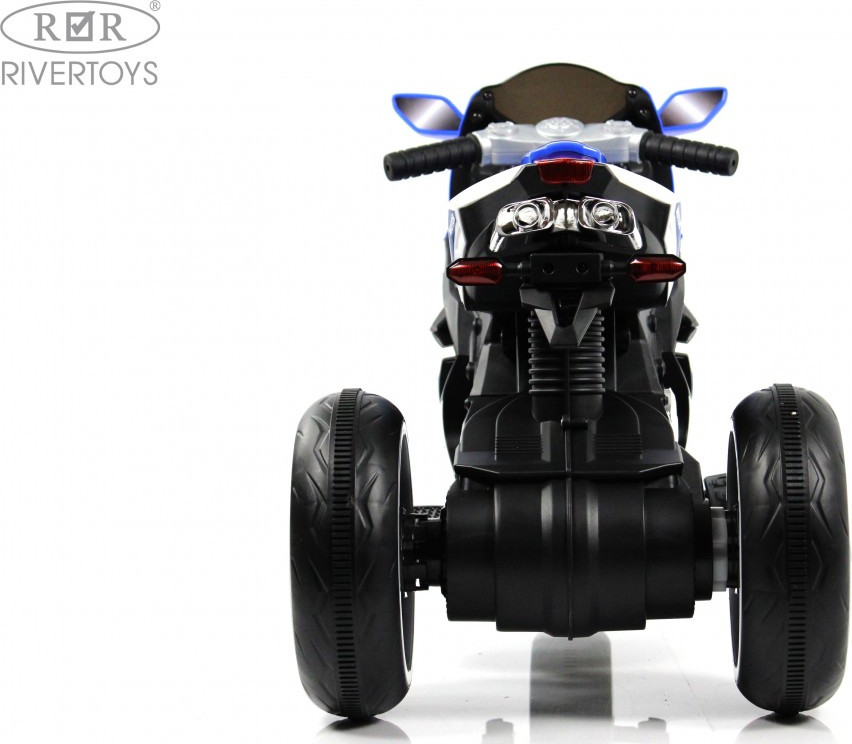 Детский мотоцикл RiverToys K222AM (синий) — фото 6
