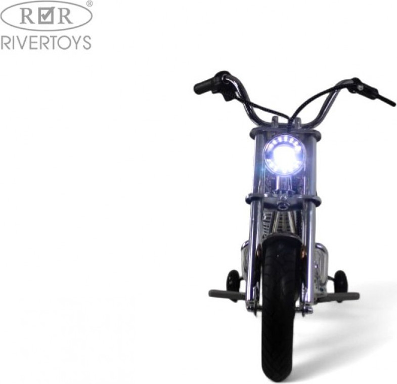 Детский мотоцикл RiverToys M777ML-B (фиолетовый хром) — фото 3