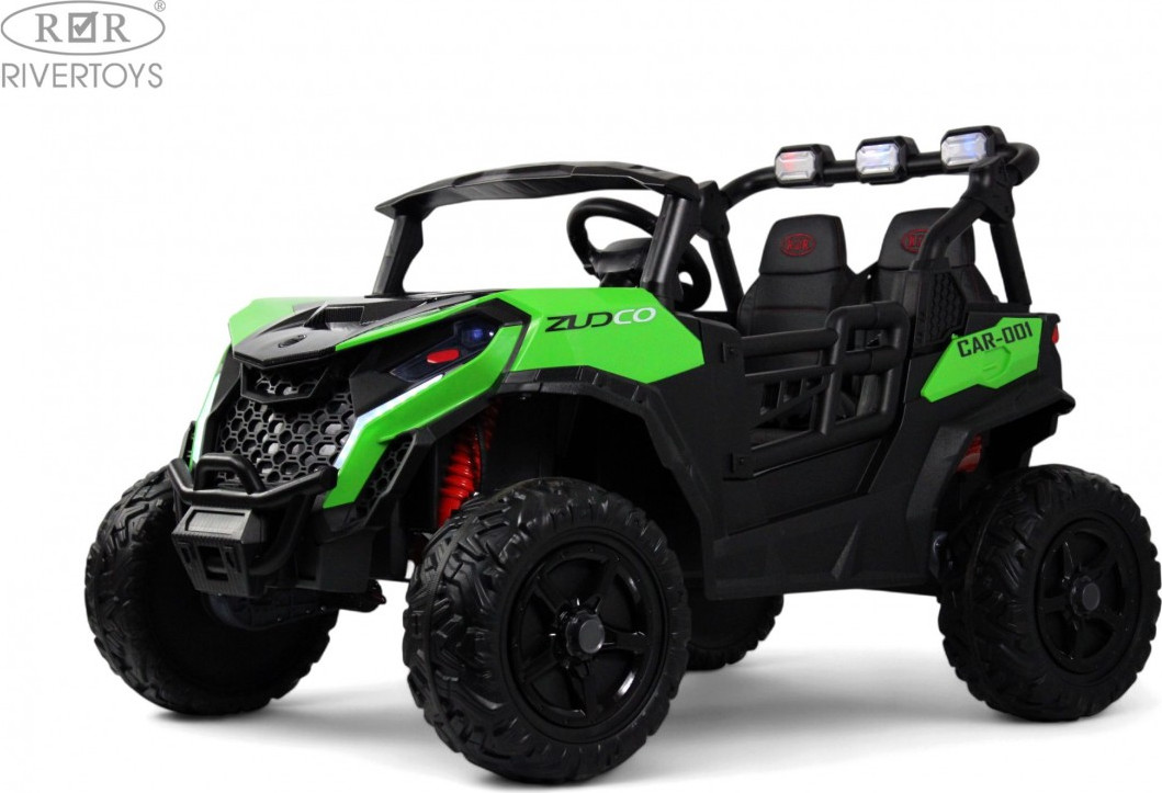 Детский автомобиль RiverToys K555KK 4WD 24V (зеленый) — фото 5