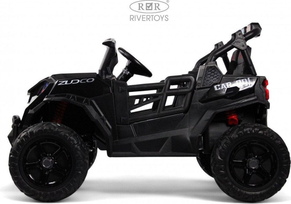 Детский автомобиль RiverToys K555KK 4WD 24V (черный) — фото 6