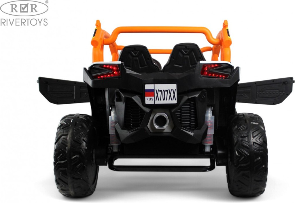 Детский автомобиль RiverToys X707XX (белый/оранжевый) — фото 3