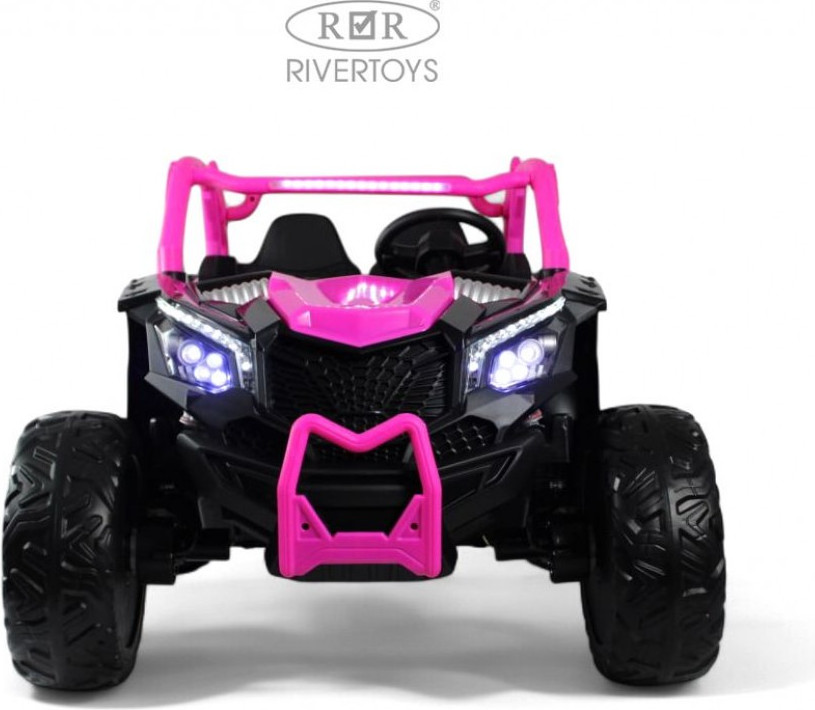 Детский автомобиль RiverToys X707XX (черный/розовый) — фото 6