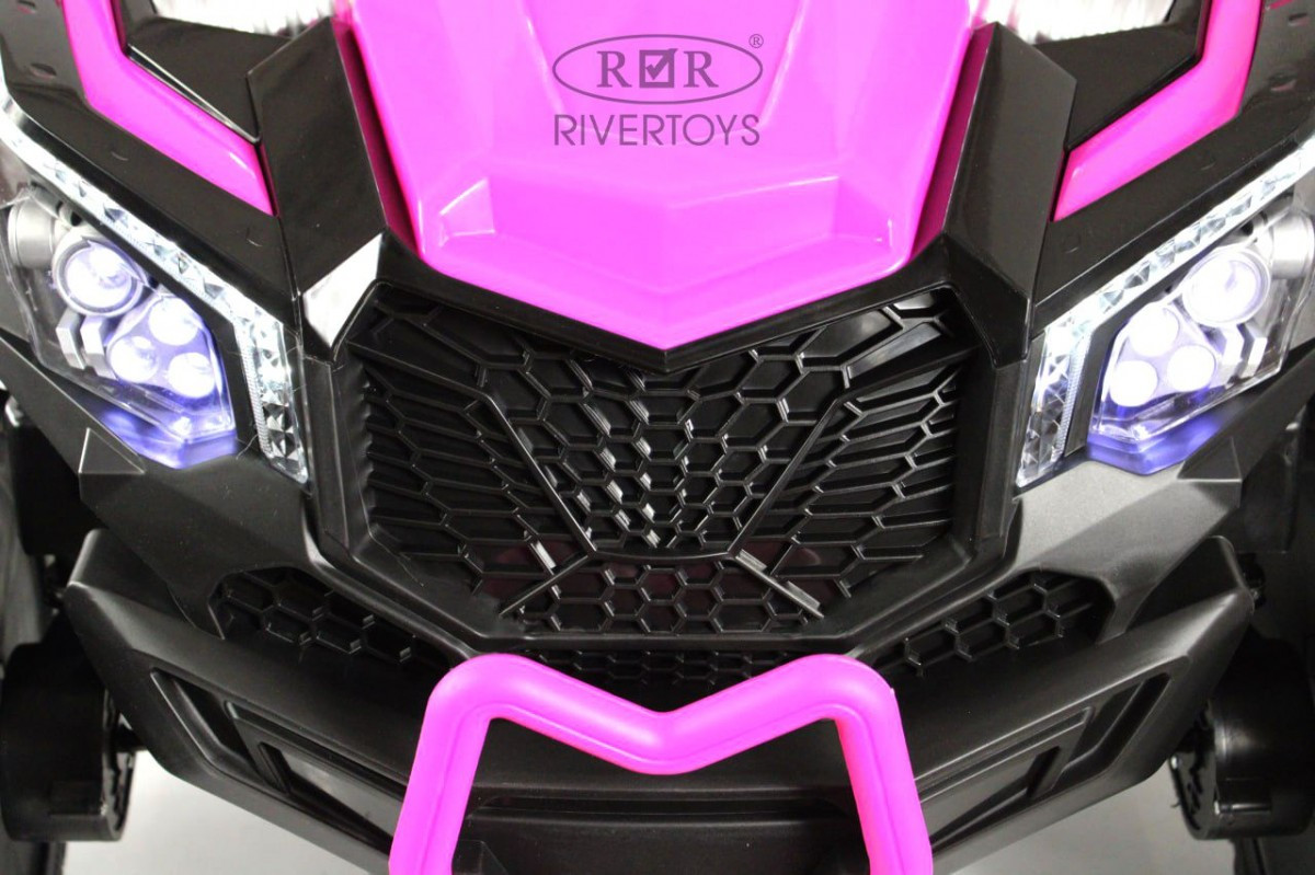 Детский автомобиль RiverToys X707XX (черный/розовый) — фото 2