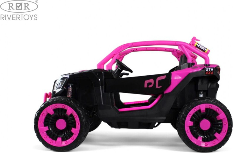 Детский автомобиль RiverToys X707XX (черный/розовый) — фото 4