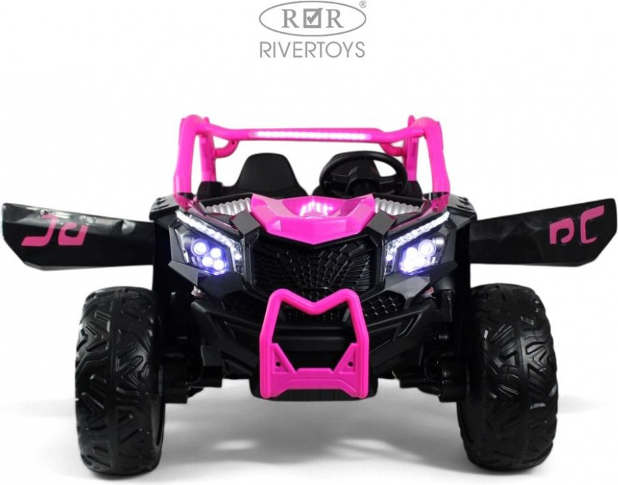 Детский автомобиль RiverToys X707XX (черный/розовый) — фото 5