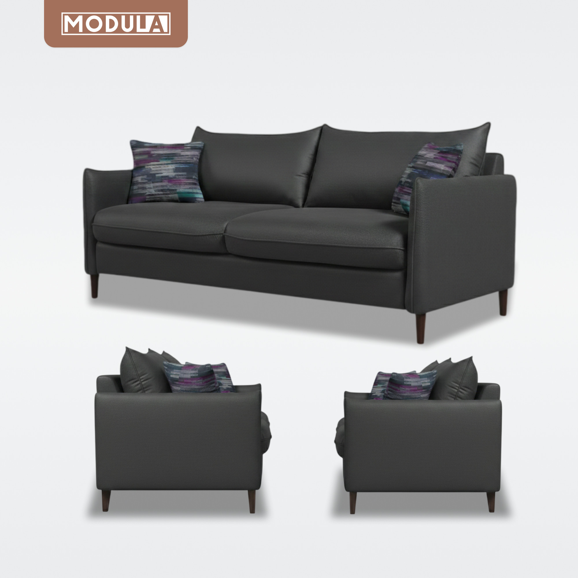 Диван MODULA Мега (нэшвилл 08/инсайд блю/опора венге) — фото 5