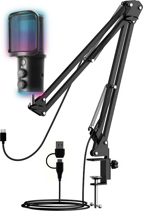 Микрофон Ritmix RDM-278 USB Gaming (черный) — фото 2