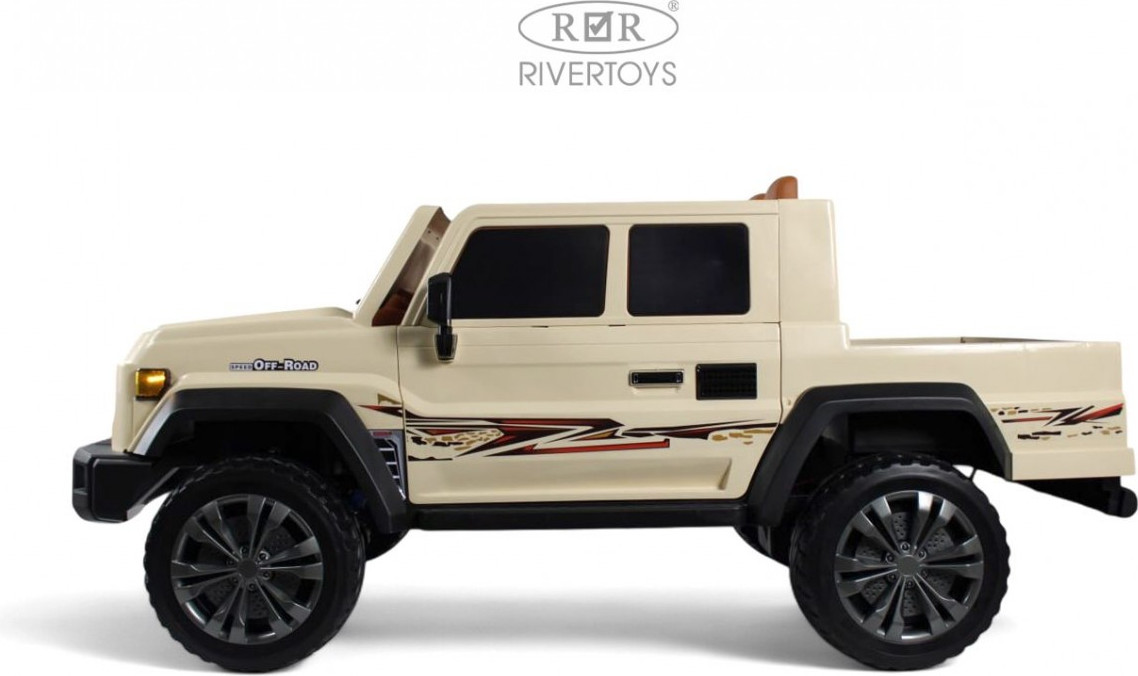 Детский автомобиль RiverToys Pick-Up / E555KX (хаки) — фото 3