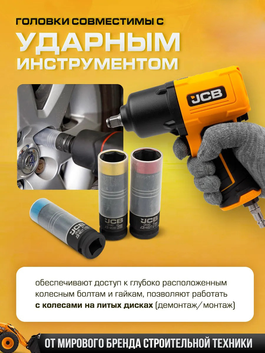 Набор головок слесарных JCB 4035 (62168) — фото 4