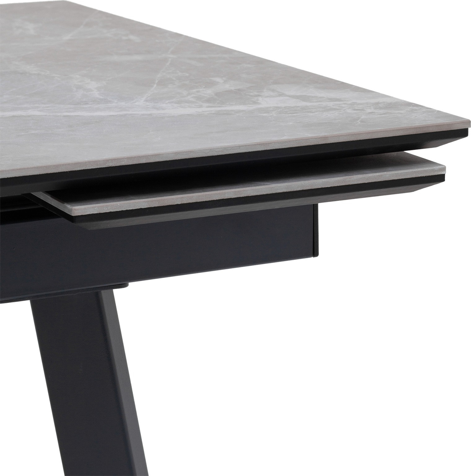 Обеденный стол Stool Group Тайл 140-200x85x75 (керамика Larka Grey/антрацит) — фото 5