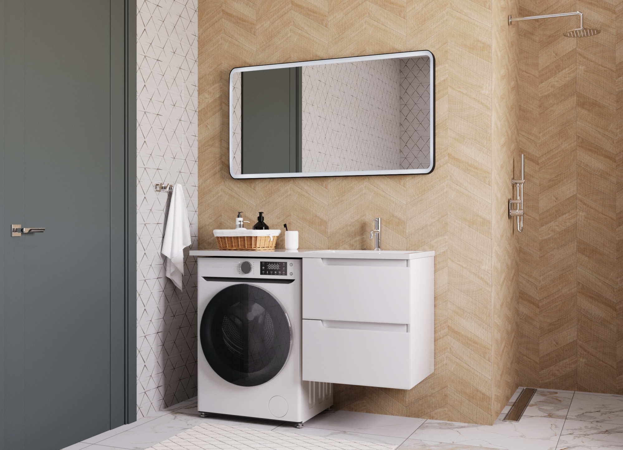 Тумба под умывальник Эстет Dallas Luxe New 120х48.2 2 ящика / ФР-00017882 — фото 4