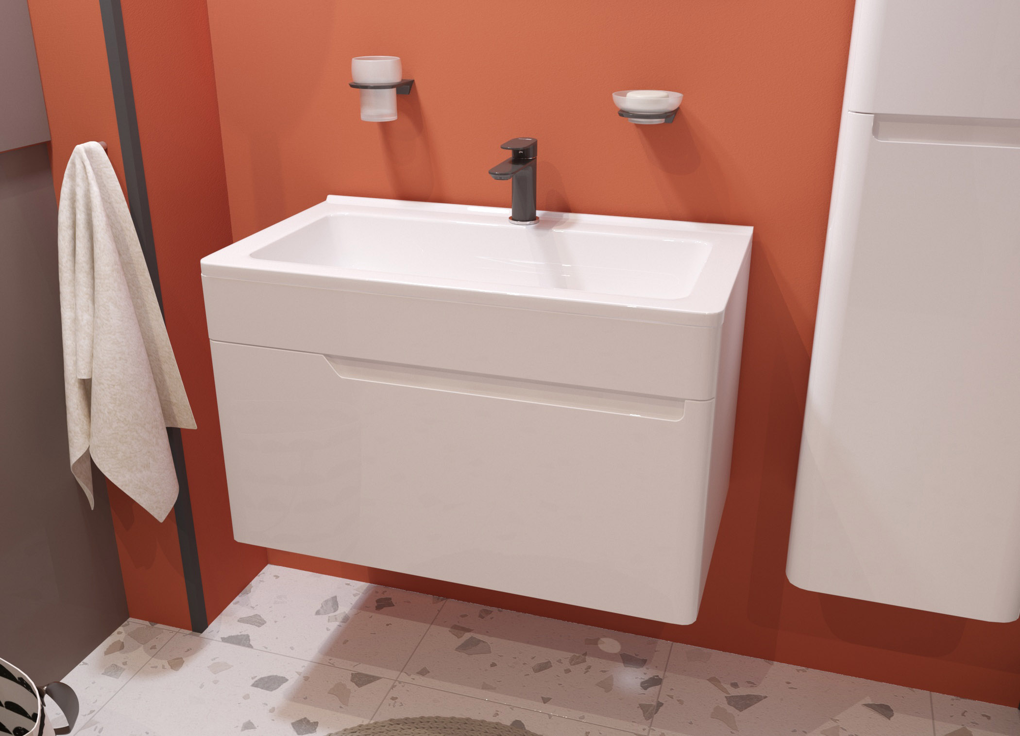 Тумба под умывальник Эстет Kare Luxe 70х45 1 ящик / ФР-00007069 — фото 2