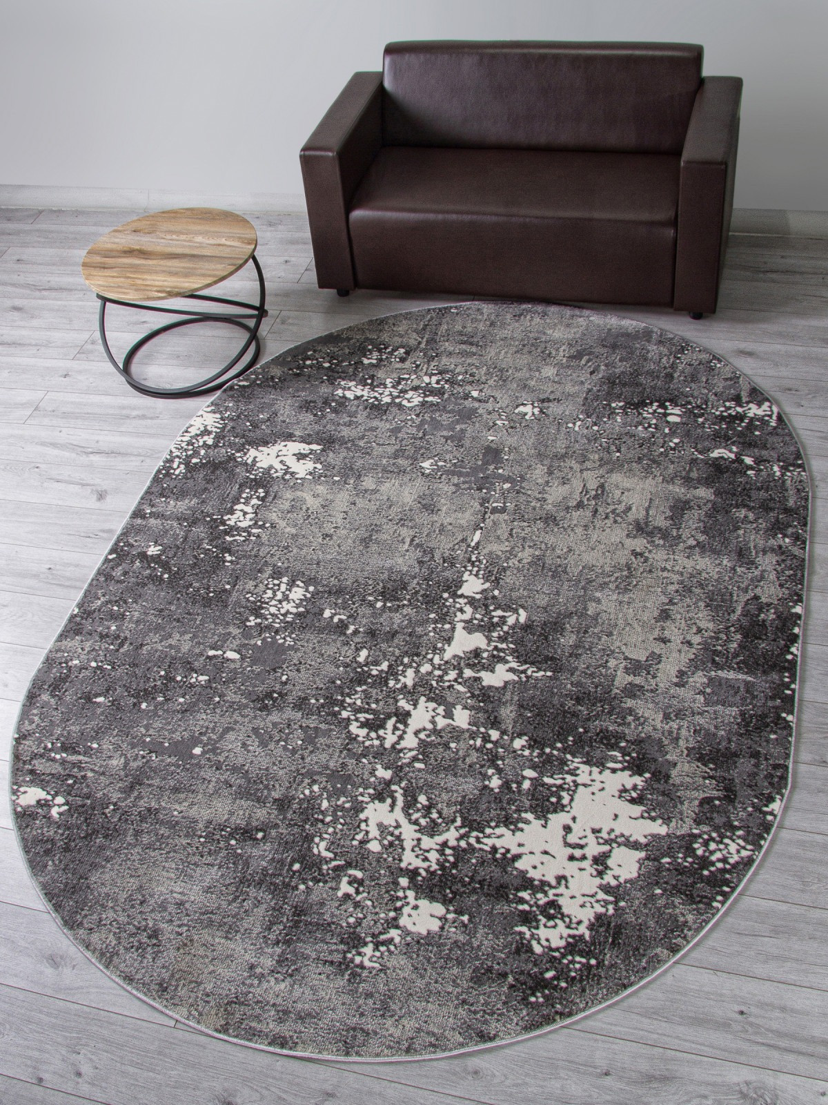 Коврик Merinos Atlantis D996-OVAL-LIGHT GRAY (1.2x1.7) — фото 3