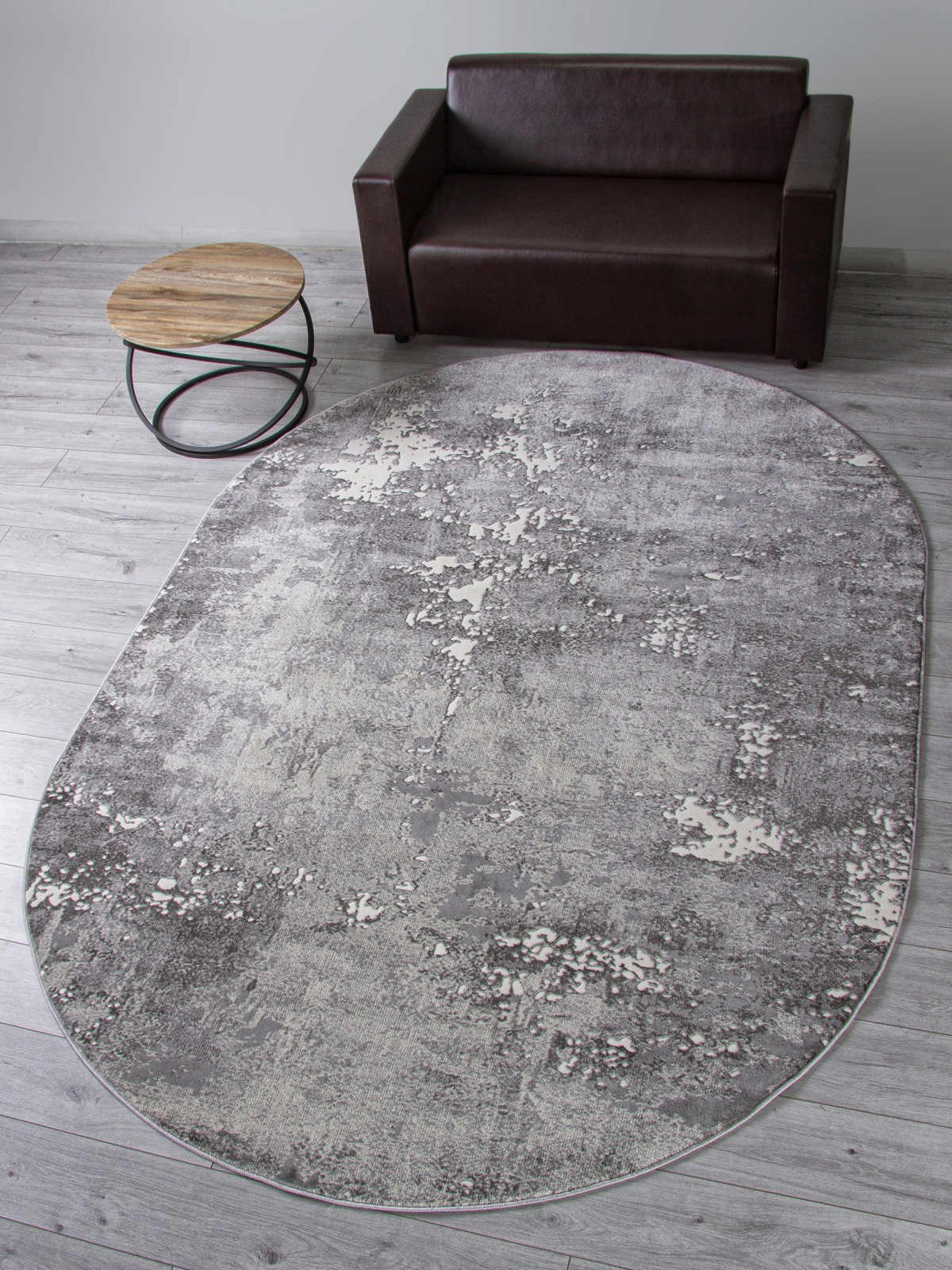 Коврик Merinos Atlantis D996-OVAL-LIGHT GRAY (1.2x1.7) — фото 4