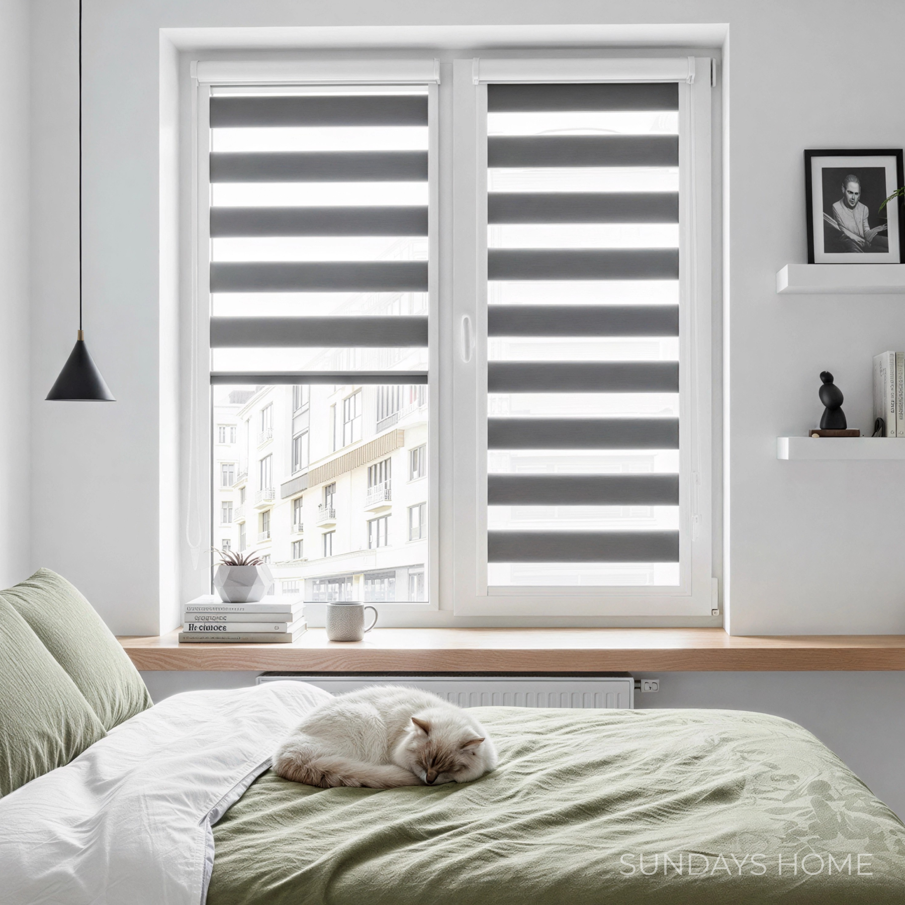 Рулонная штора кассетная Sundays Home UNI-2 LB 11-10 48х160 (серый, правая) — фото 5