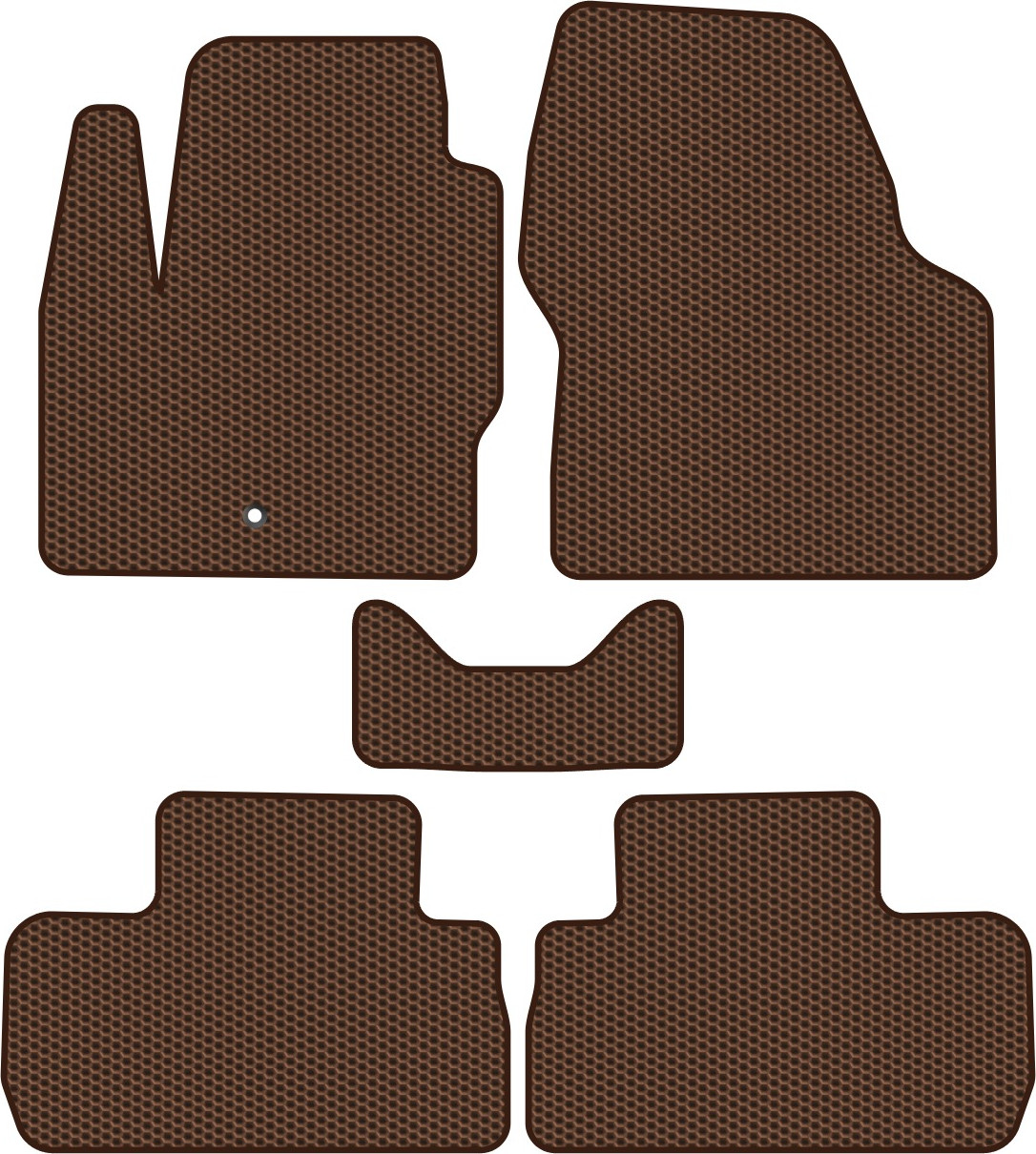 Комплект ковриков для авто Alicosta 1567_1-кор для Land Rover Freelander II SUV/L359 2006-2010 (EVA соты, коричневый) — фото 1
