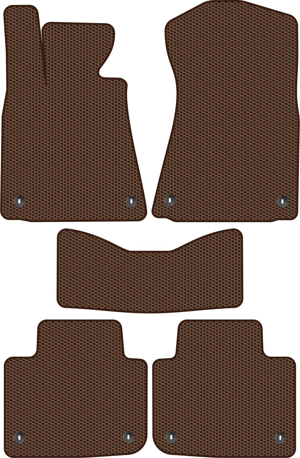Комплект ковриков для авто Alicosta 0678_1-кор для Lexus GS F IV седан/L10/ARL10/USA L10 2011-2020 (EVA соты, коричневый)