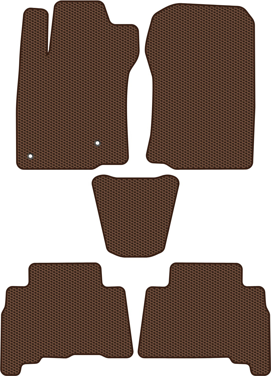 Комплект ковриков для авто Alicosta 0682_1-кор для Lexus GX460 II SUV/J150 2009-2013 (EVA соты, коричневый) — фото 1