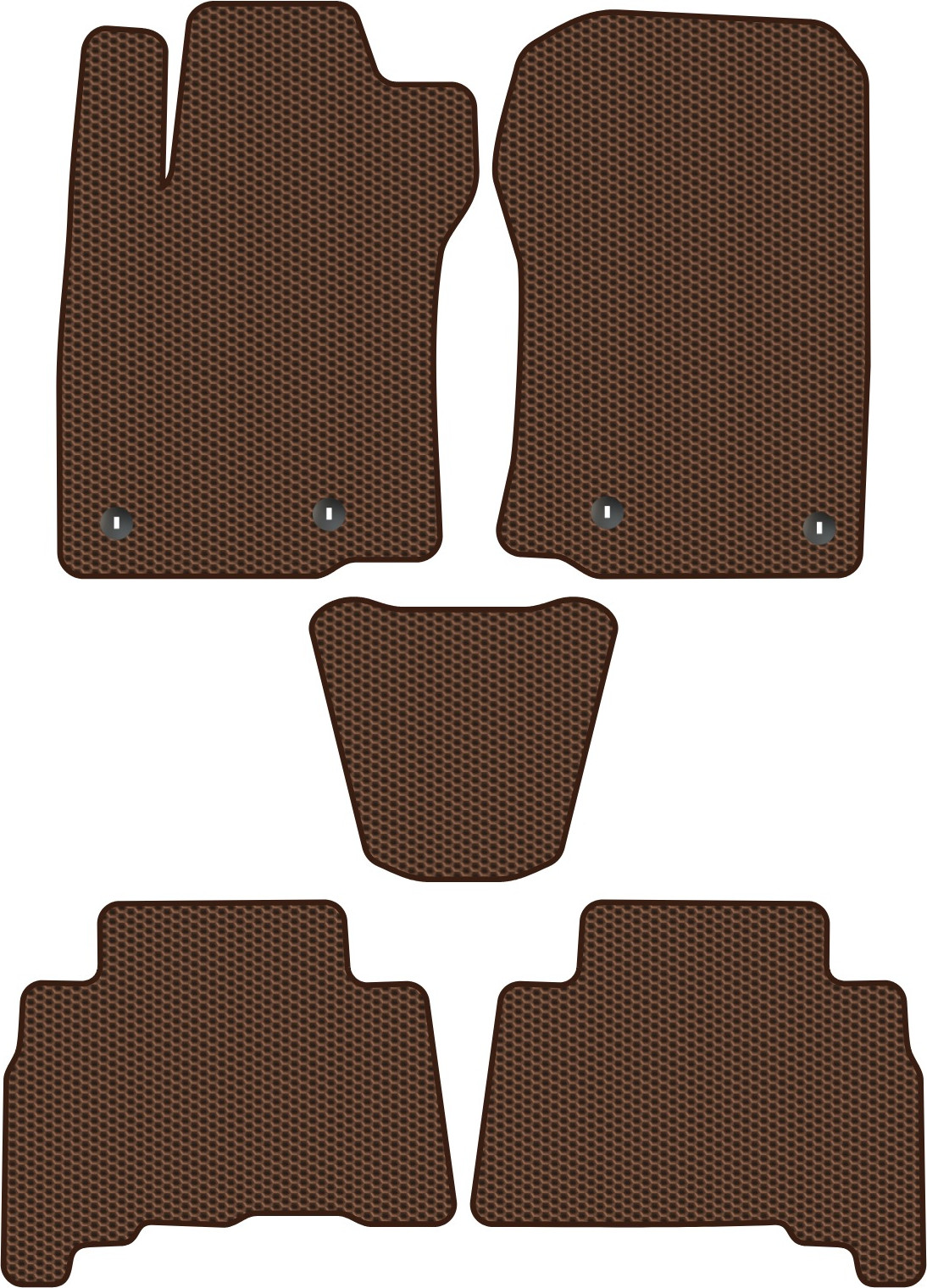 Комплект ковриков для авто Alicosta 2346_1-кор для Lexus GX460 II SUV/J150 2013-н.в. (EVA соты, коричневый) — фото 1