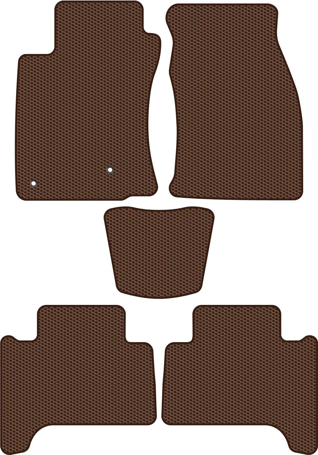 Комплект ковриков для авто Alicosta 0681_1-кор для Lexus GX470 SUV/J120 2002-2009 (EVA соты, коричневый)