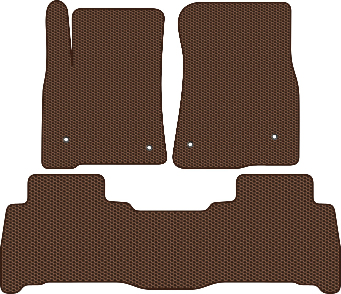 Комплект ковриков для авто Alicosta 0693_1-кор для Lexus LX570 III SUV/J200 2007-2012 (EVA соты, коричневый) — фото 1
