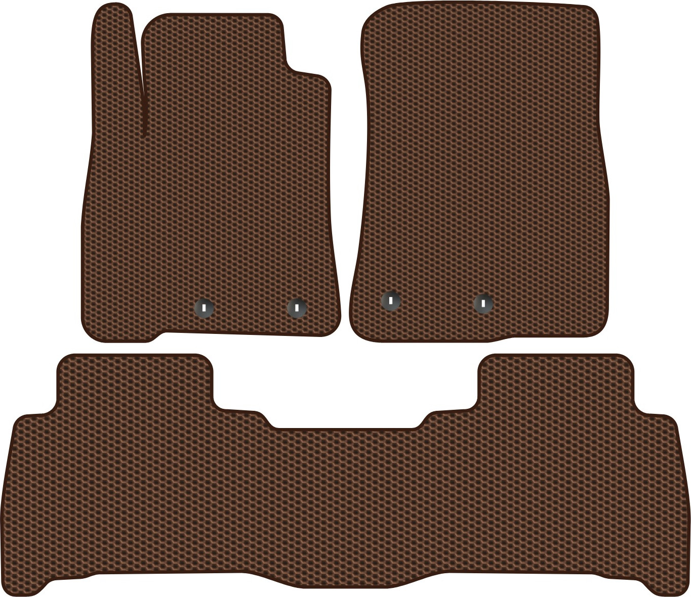 Комплект ковриков для авто Alicosta 0694_1-кор для Lexus LX570 III SUV/J200 2012-н.в. (EVA соты, коричневый) — фото 1