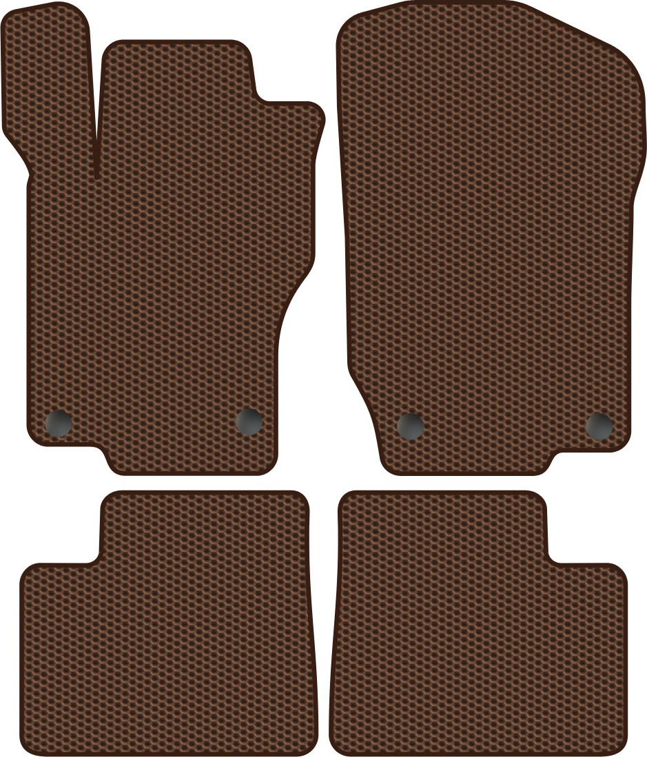 Комплект ковриков для авто Alicosta 0824_1-кор для Mercedes-Benz M-Class II SUV/W164 2005-2011 (EVA соты, коричневый) — фото 1