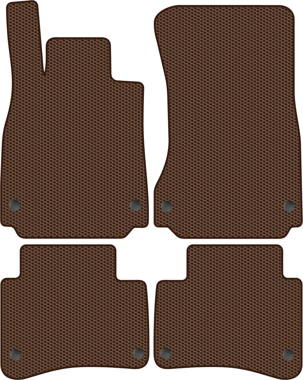 Комплект ковриков для авто Alicosta 0846_1-кор для Mercedes-Benz S-Class VI W222 4Matic 2013-2020 (EVA соты, коричневый)