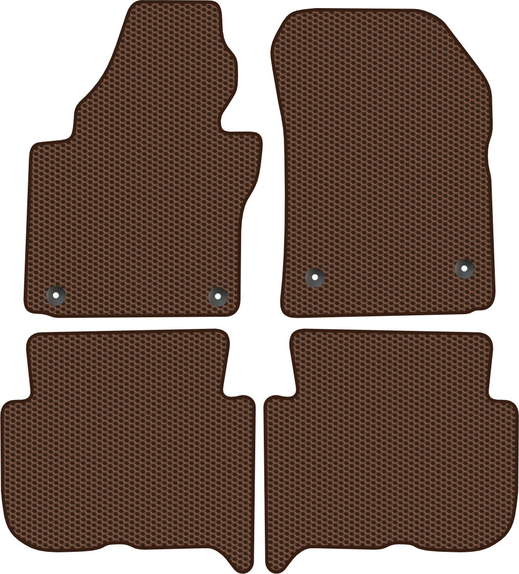 Комплект ковриков для авто Alicosta 1432_1-кор для Volkswagen Touran I минивэн/1T 2003-2010 (EVA соты, коричневый)