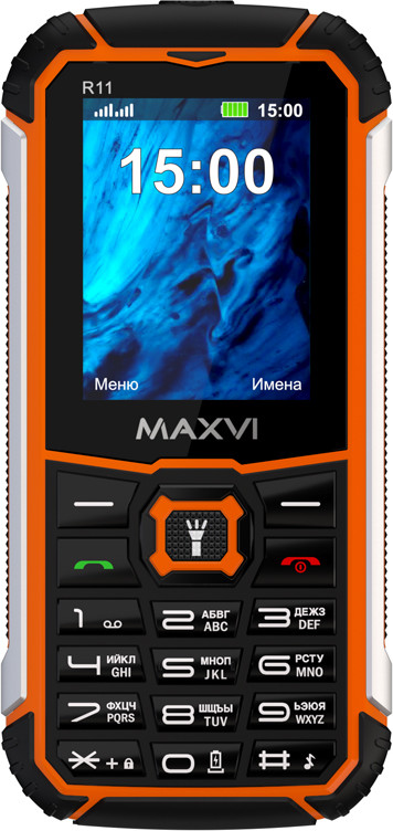 Мобильный телефон Maxvi R11 (оранжевый) — фото 2