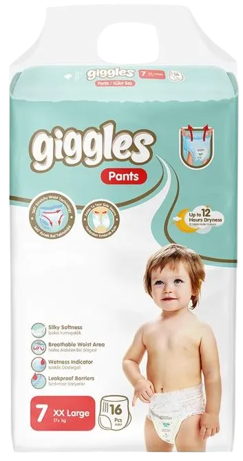 Подгузники-трусики детские Giggles XXLarge 7 Pants (16шт)