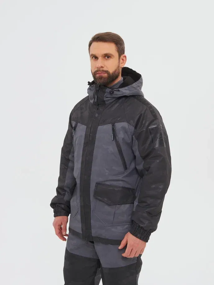 Костюм для охоты и рыбалки Huntsman Горка Люкс -10°C Серый Breathable (р.52-54/170-176) — фото 5