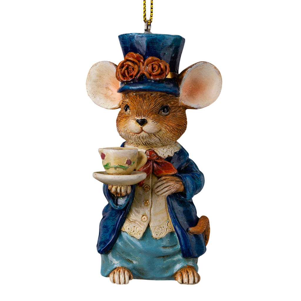 Елочная игрушка Erich Krause Decor. Мышь на чаепитии / 64527