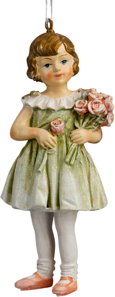Елочная игрушка Erich Krause Decor. Малышка с цветами / 64536