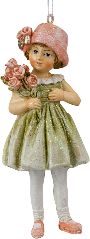 Елочная игрушка Erich Krause Decor. Девочка с цветами / 64538