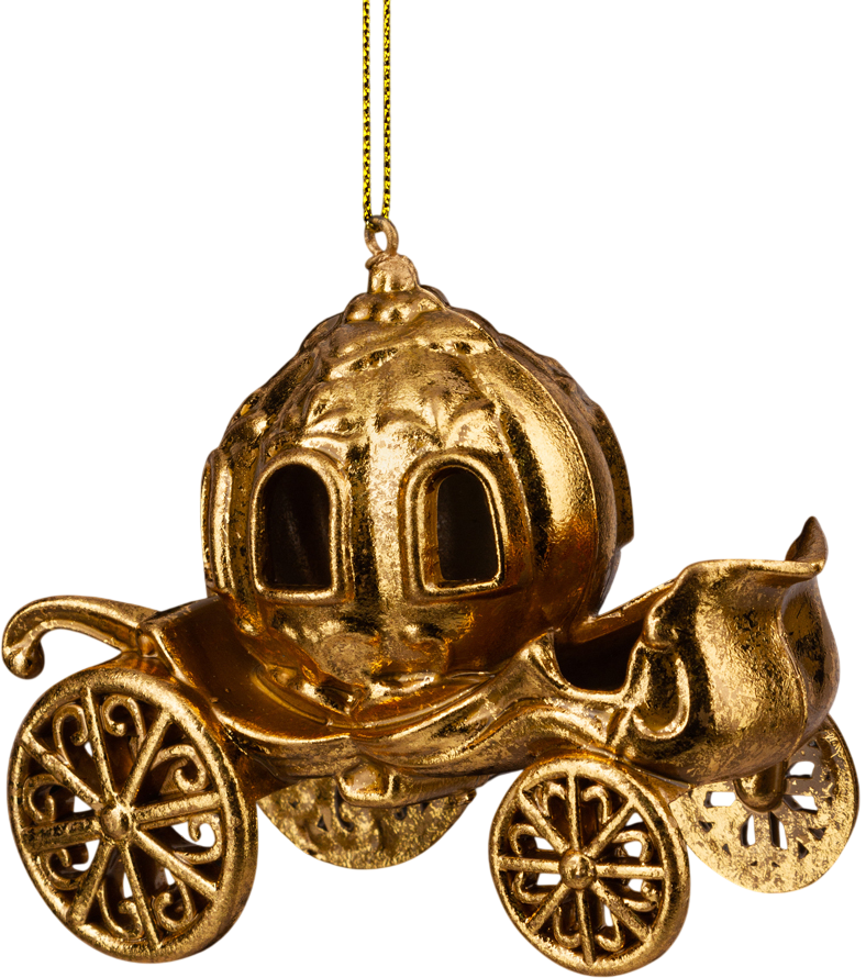 Елочная игрушка Erich Krause Decor. Карета золотая / 64449
