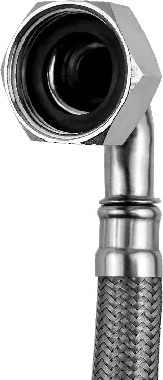 Шланг для насосной станции Maxpump Антивибрационный с коленом 30см 1/4" папа / AB-2000026380016 — фото 2