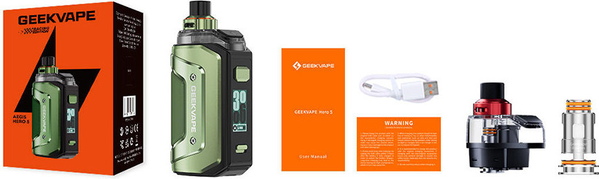 Электронный парогенератор Geekvape Aegis Hero 5 2000mAh (6.5мл, Pure White) — фото 2